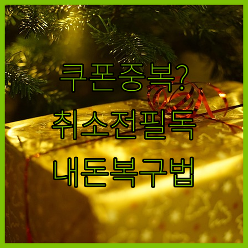 통큰세일 배달 주문 시 쿠폰 중복 사용 주의사항과 취소 시 복구 방법