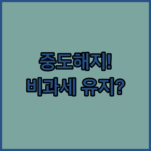 청년도약계좌 중도해지 시 정부기여금과 비과세 유지 조건
